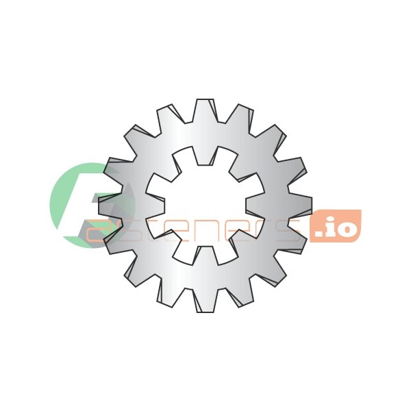 Newport Fasteners Internal/External Tooth Lock Washer, For Screw Size #8 18-8 Stainless Steel, 5000 PK 207816 - main